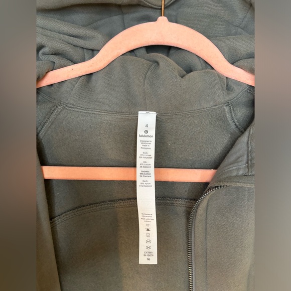 Lululemon RARE🦄Scuba Full Zip Hoodie🦄Grey Sage🦄ALOHA COLLECTION!🦄size 4 - Picture 7 of 15